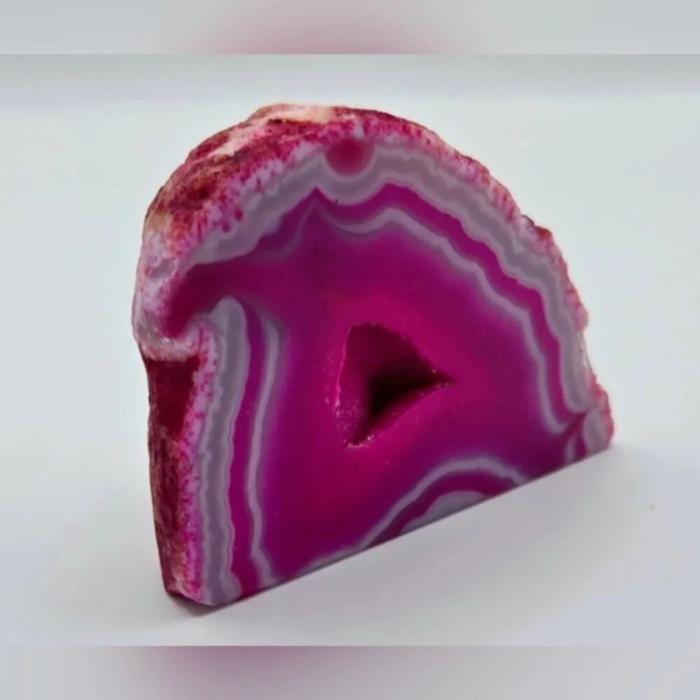 Pink Agate dyed pink