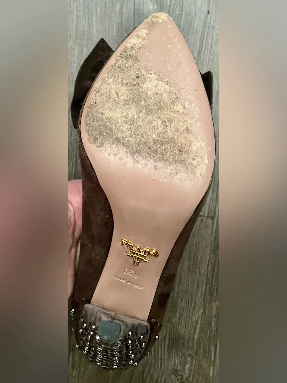Prada suede pumps