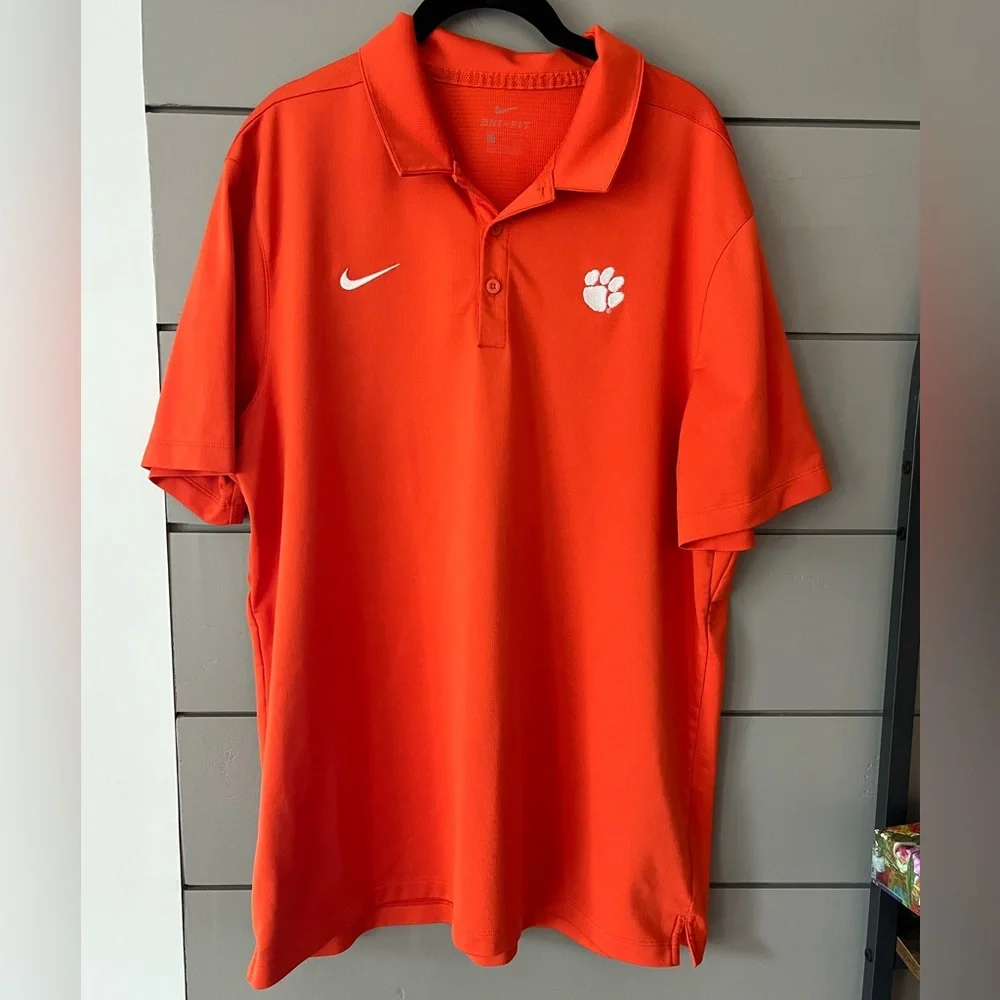 Clemson Tigers Nike Dri-Fit Polo Orange XL‎ performance Tigers