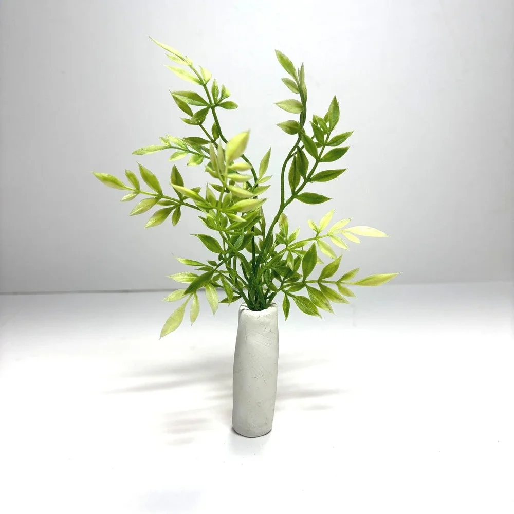 Artisian OOAK Miniature Dollhouse Potted Plant Faux Greenery Handmade‎ Barbie