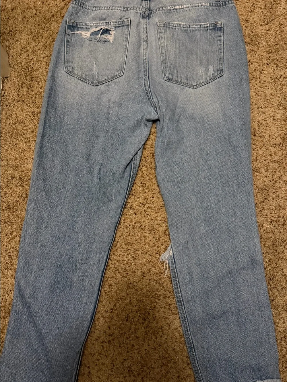 VERVET Los Angeles Size 28 Distressed High Rise Straight Leg Jeans Raw Hem