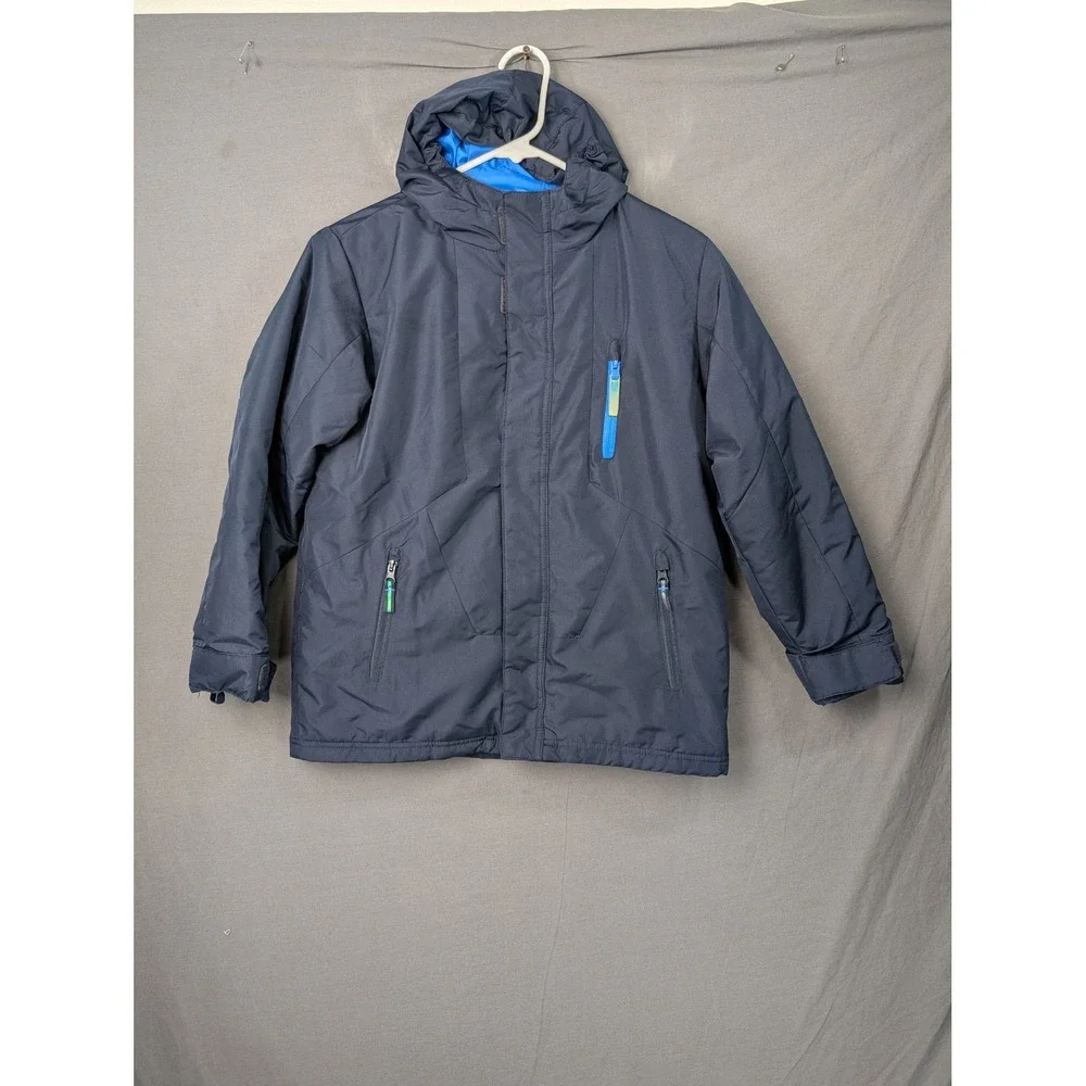 Champion Boys C9 Hooded Winter Puffer Jacket Navy Blue Size M 8-10