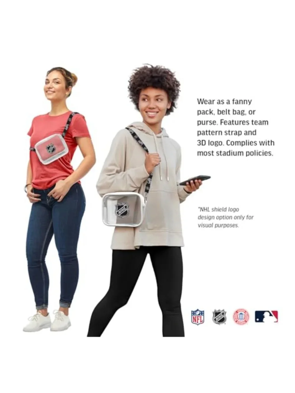 NHL Clear Fanny Pack Purse Stadium Approved PVC