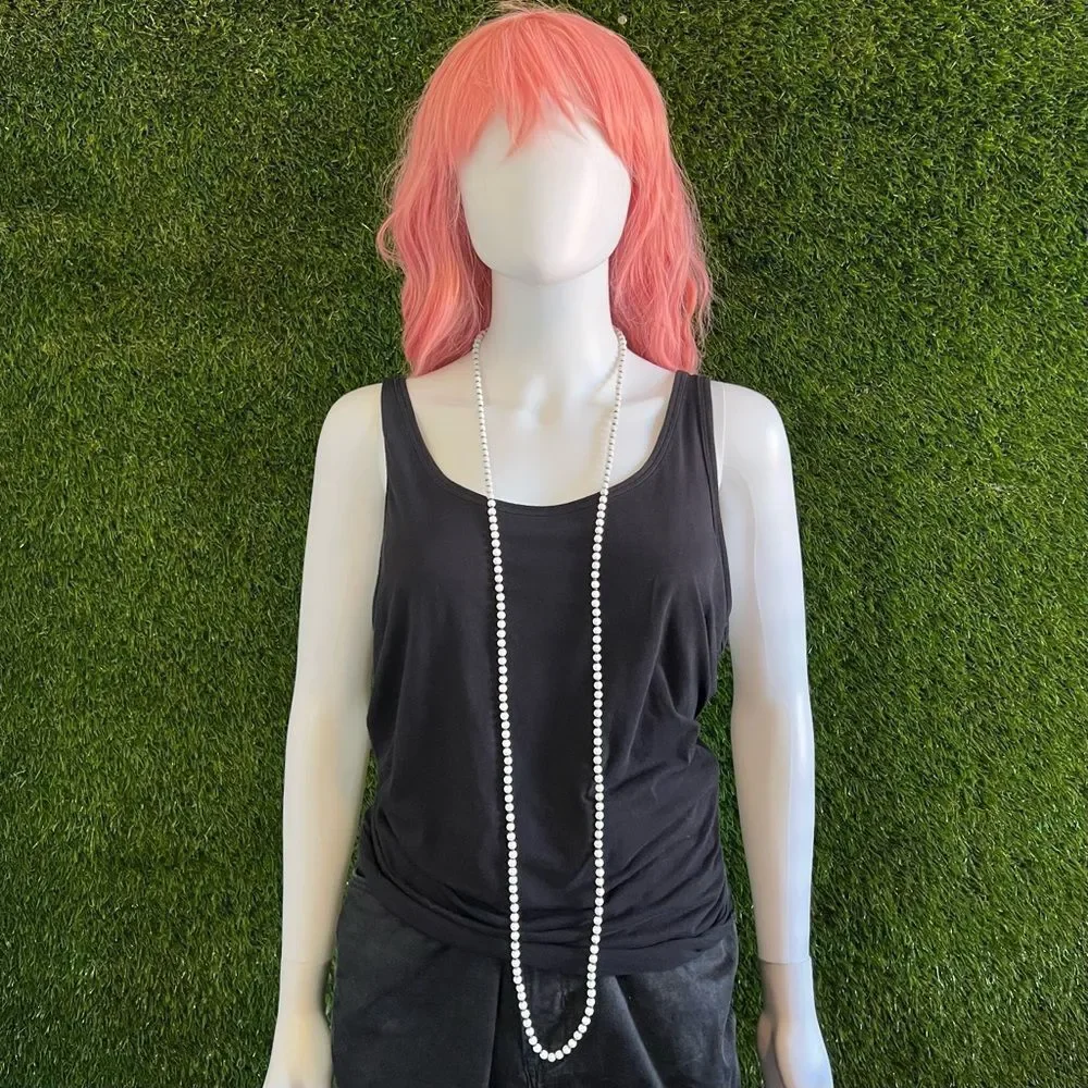 Vintage Long Round Bead Necklace