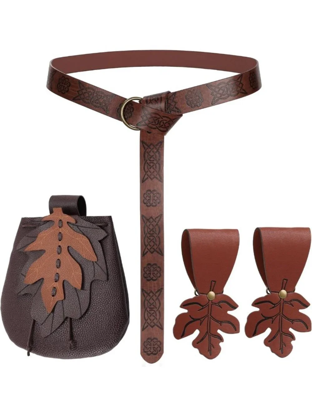 Medieval Leather Belt Pouch for Women | Viking Skirt Accessories & Cosplay