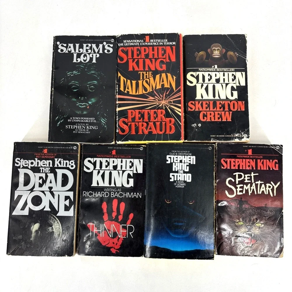 VTG Lot Of 7 Stephen King Paperback Books Novels First Printing Signet Berkley‎