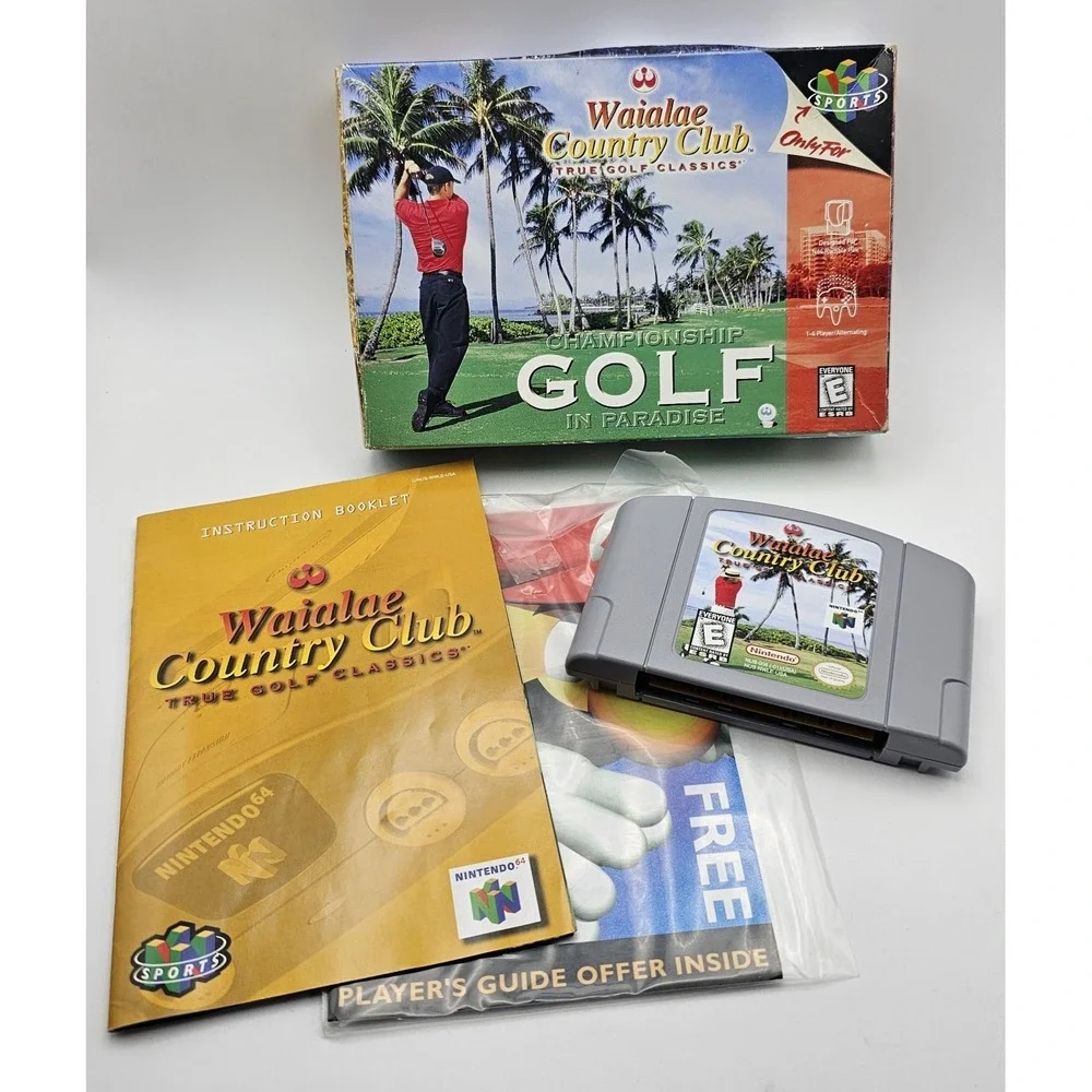 1998 Waialae Country Club‎ N64 Complete In Box CIB Nintendo 64 Game Lot