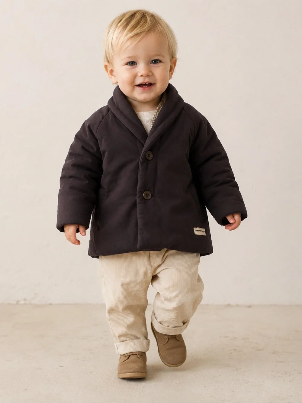 ZARA Baby Essentials Padded Blazer Jacket Navy 12-18M Size 86