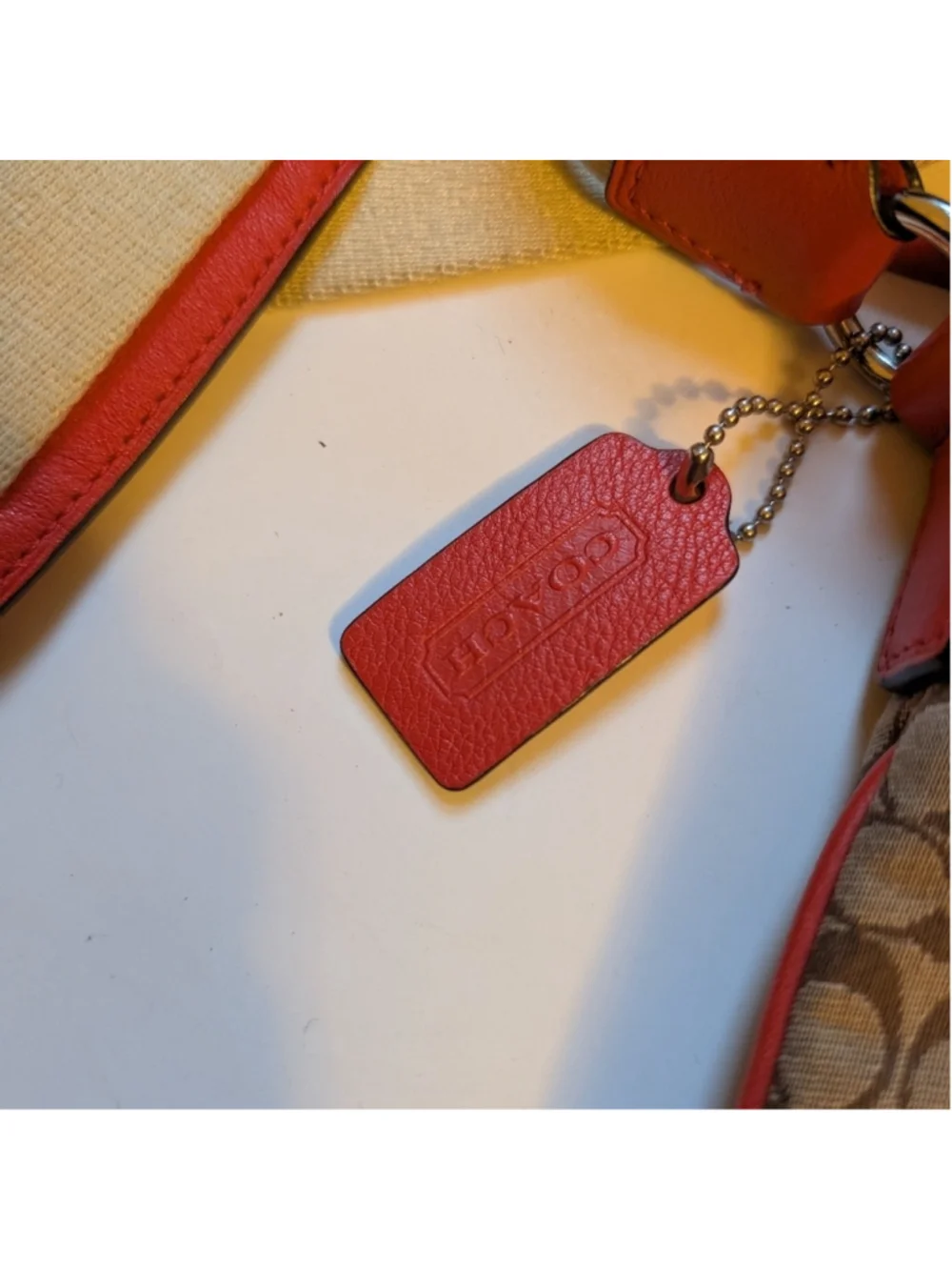 Coach Signature Stripe Swingpack Crossbody Bag In VGUC