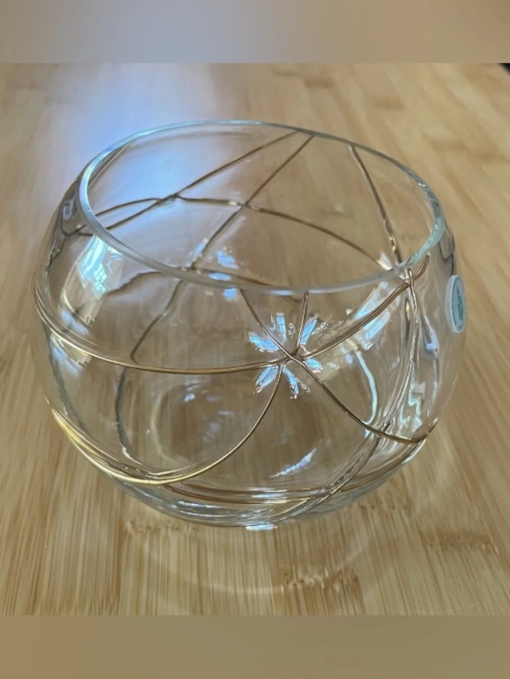PartyLite clear glass