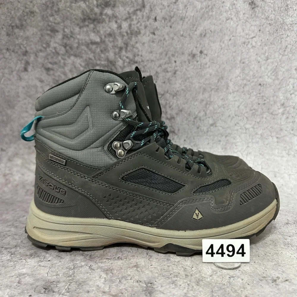 Vasque Breeze AT Hiking Boots Kids 6 Grey Magnet Baltic Waterproof Trail Shoes