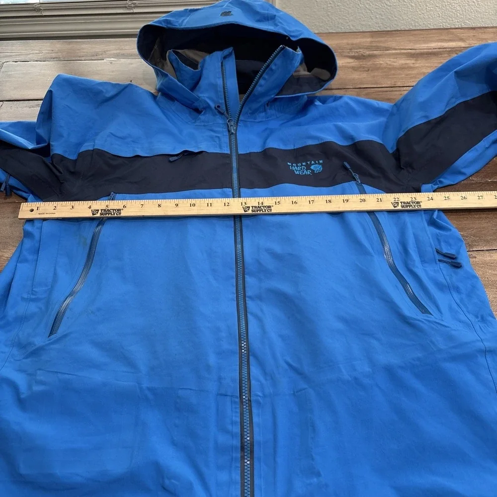 Mountain Hardwear Dry Q Elite Minalist Ski Jacket Recco Men's XLarge Blue‎ READ