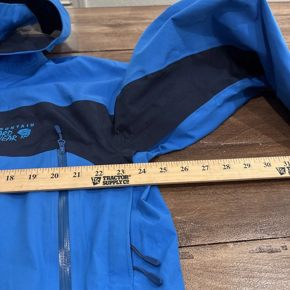 Mountain Hardwear Dry Q Elite Minalist Ski Jacket Recco Men's XLarge Blue‎ READ