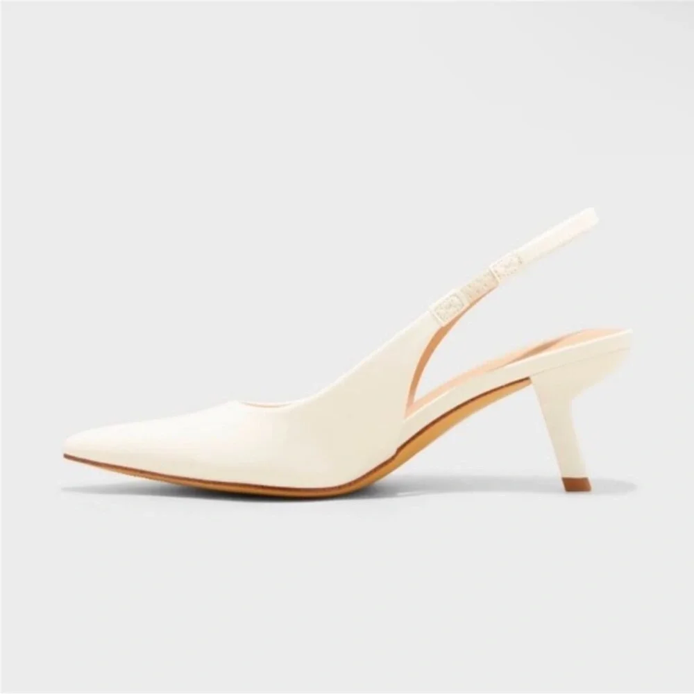 a new day heels cream slingback