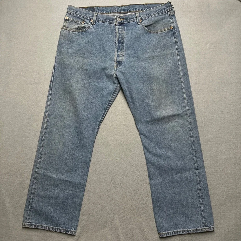 Vintage Levis men jeans 501 XX Blue denim 40x30 (fit 38x31) Med wash straightleg