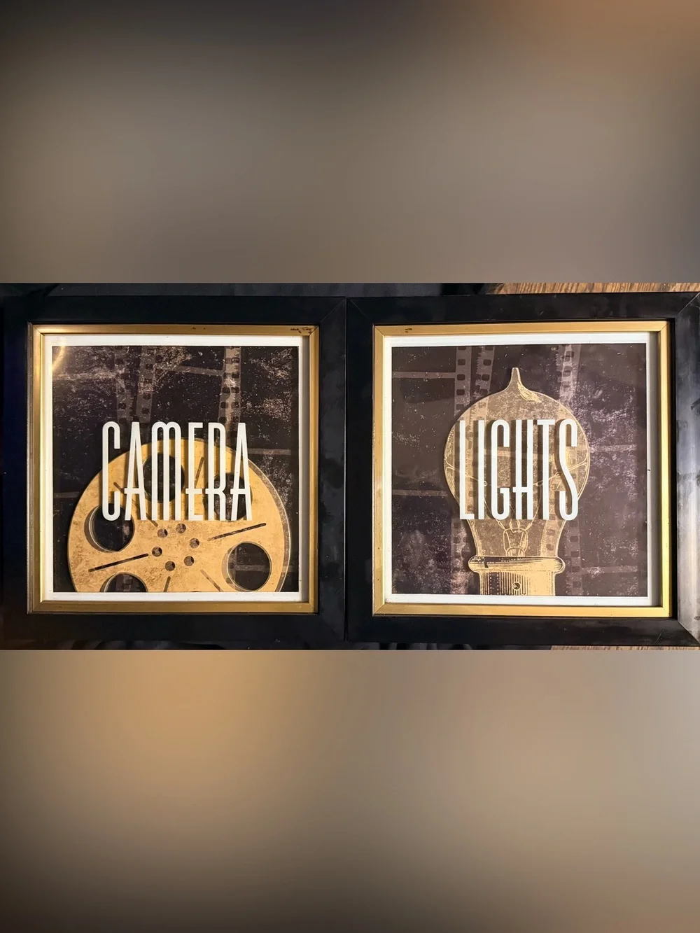 2 Cinematic frames print art from SD Graphics. The have very slight 3d effect.