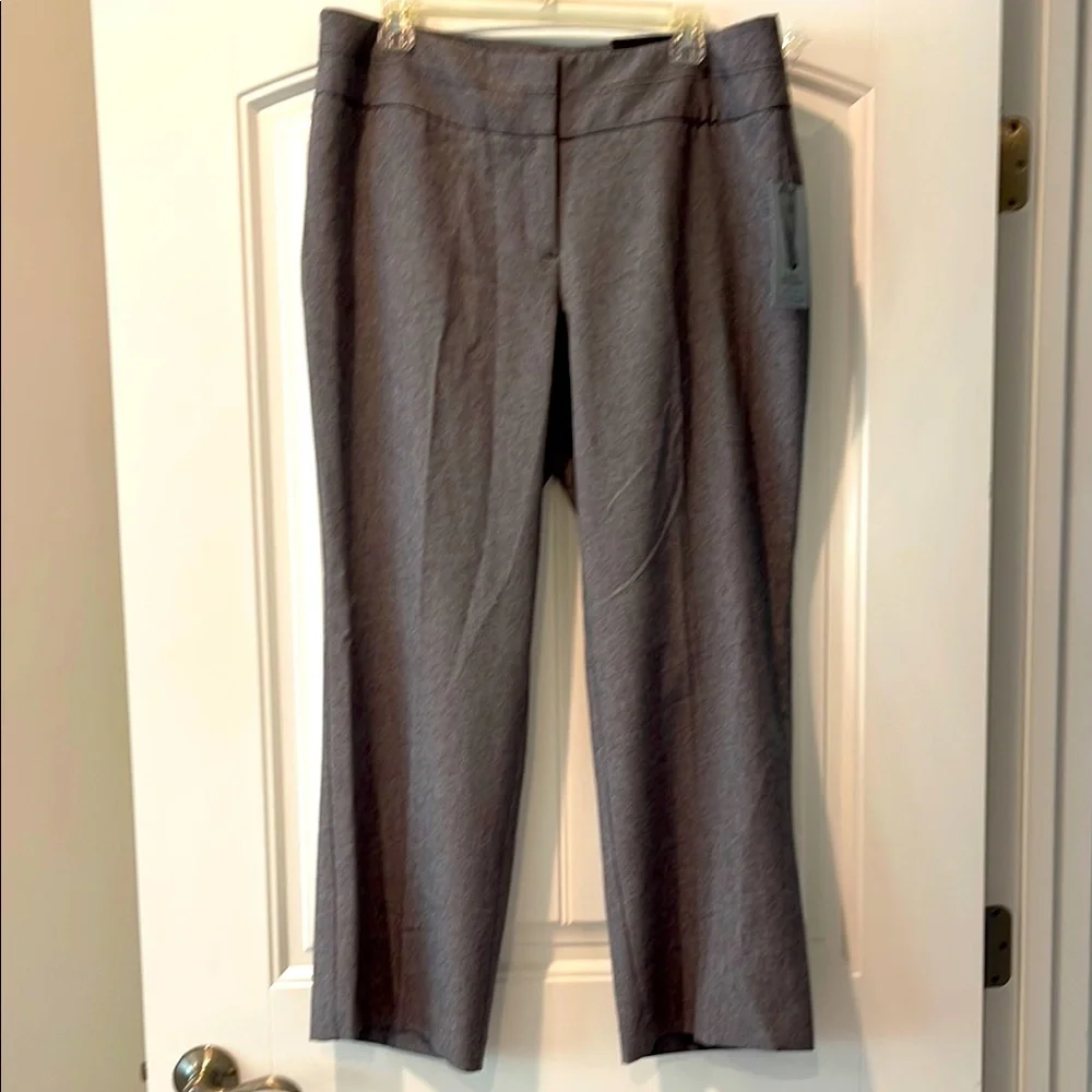 Apt‎ 9 Gray Women's Curvy Trouser Pant 16PS NWT