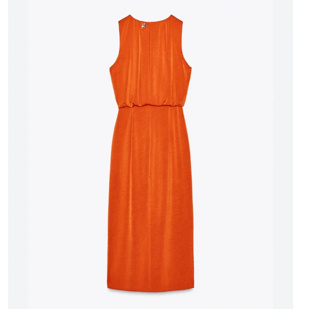 Zara orange gathered
