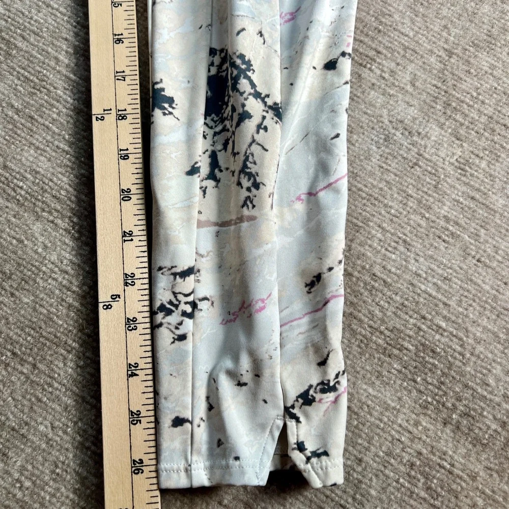 Gymshark Womens‎ Medium Marble Print High Waisted Leggings with Pockets Beige