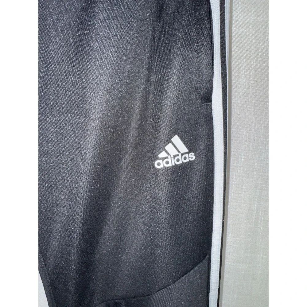 Adidas ClimaCool Women's Black 3 White Stripe Track Pants Ankle Zip Size Small S