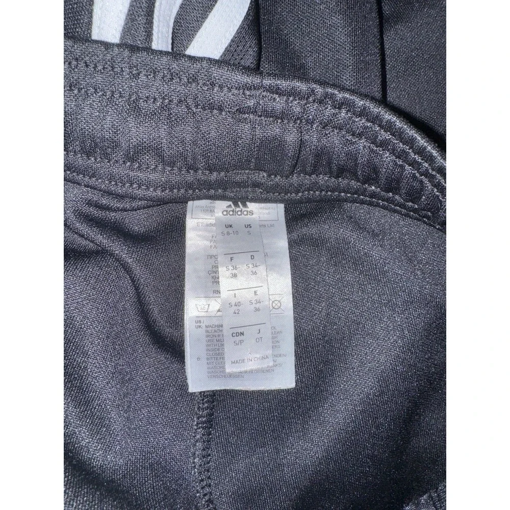 Adidas ClimaCool Women's Black 3 White Stripe Track Pants Ankle Zip Size Small S