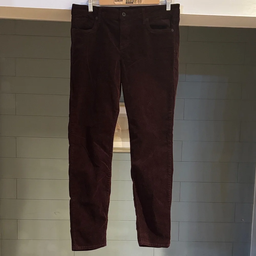 Edyson Hampton Women's Corduroy Skinny Pants - Deep‎ Burgundy