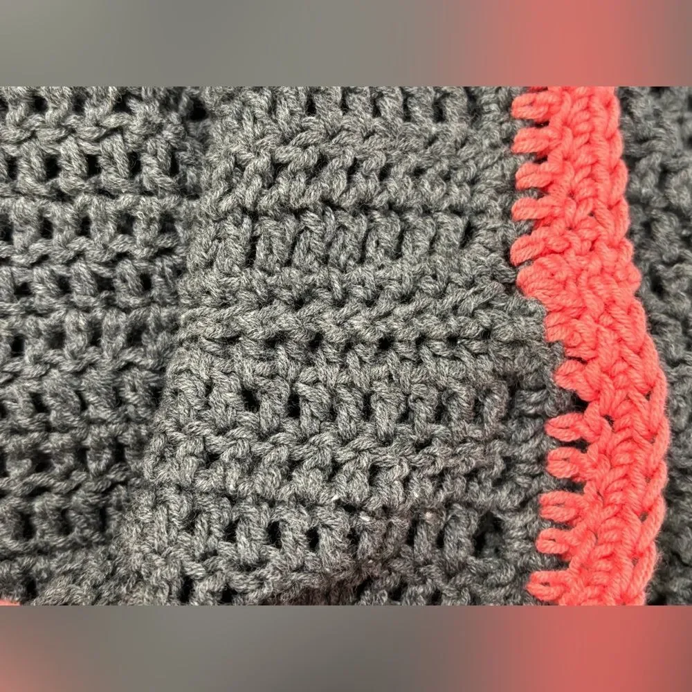 Hand Crafted handknit gray