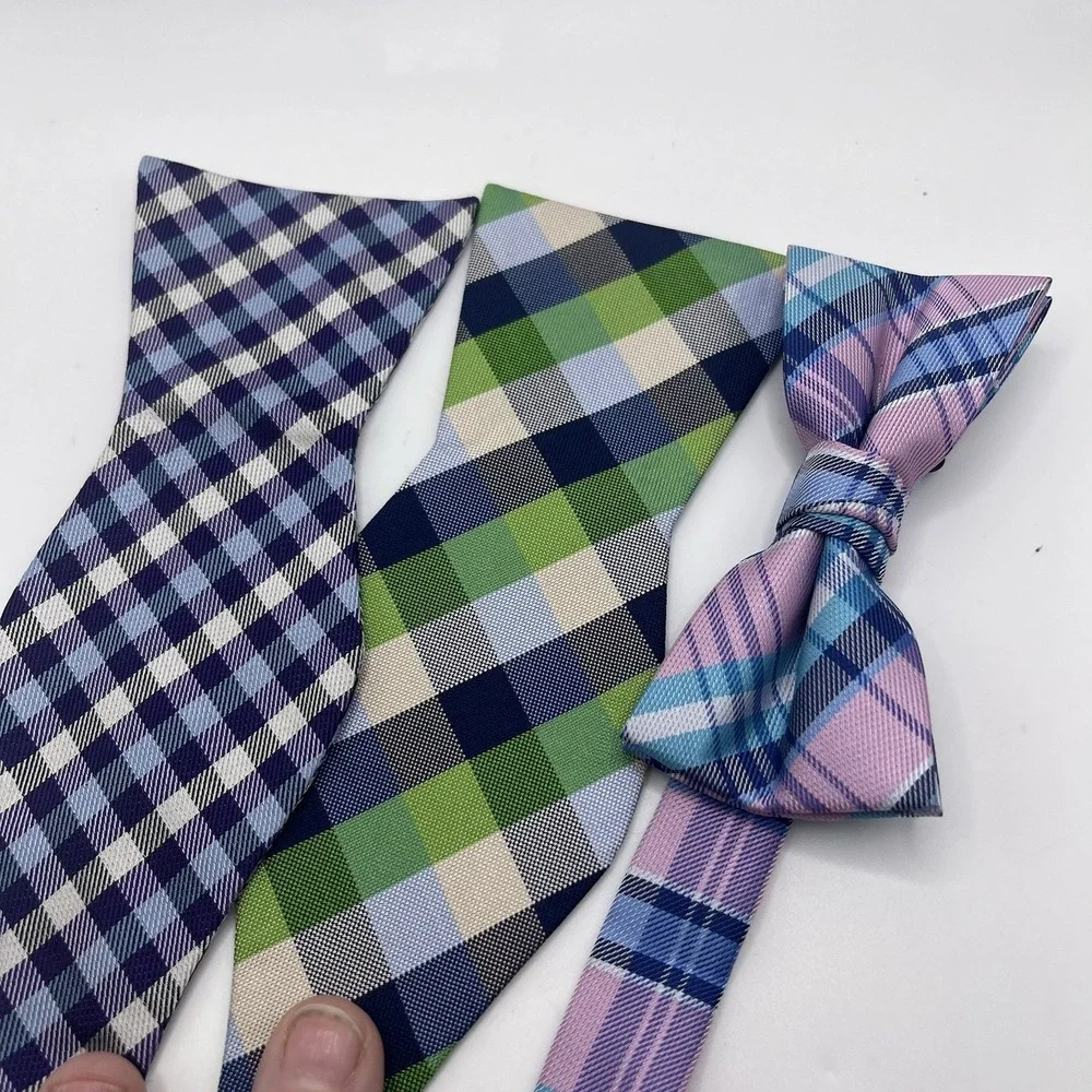 Tommy Hilfiger Preppy Plaid Men's Bow Ties‎ / Lot Of 3