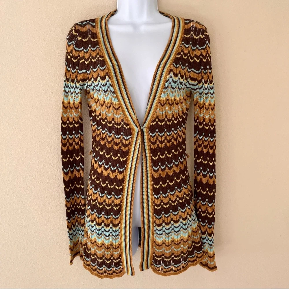 Vintage‎ Y2K Wet Seal Cardigan Sweater Small Crochet Boho Festival Alternative