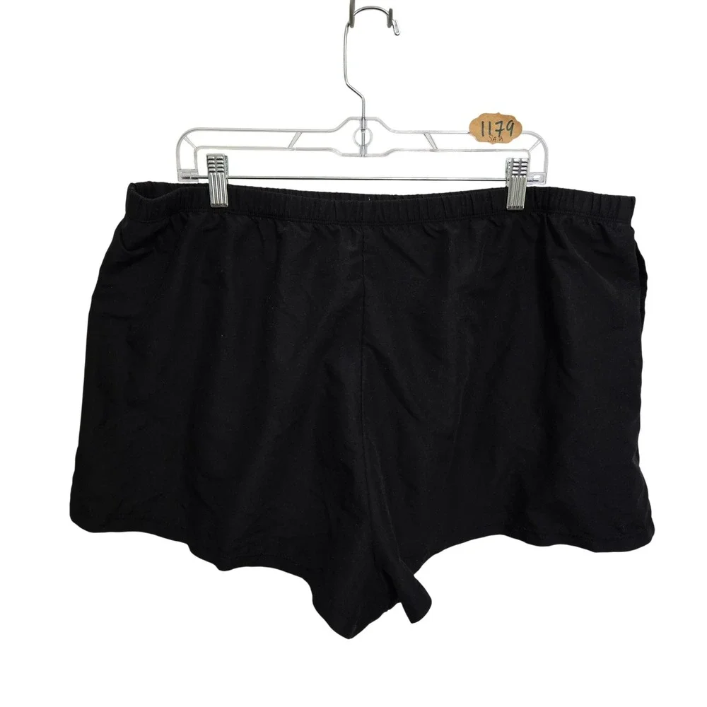White Stag Womens Plus 2X 18-20 Black‎ Swim Shorts Board Shorts with Liner