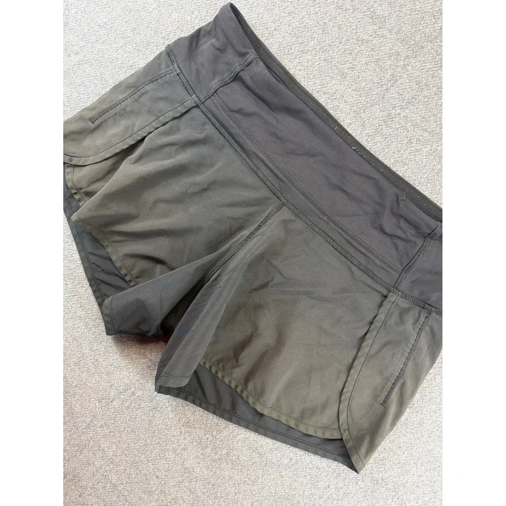 Lululemon Speed‎ Up Shorts Women 4 Black Low Rise Athletic Running