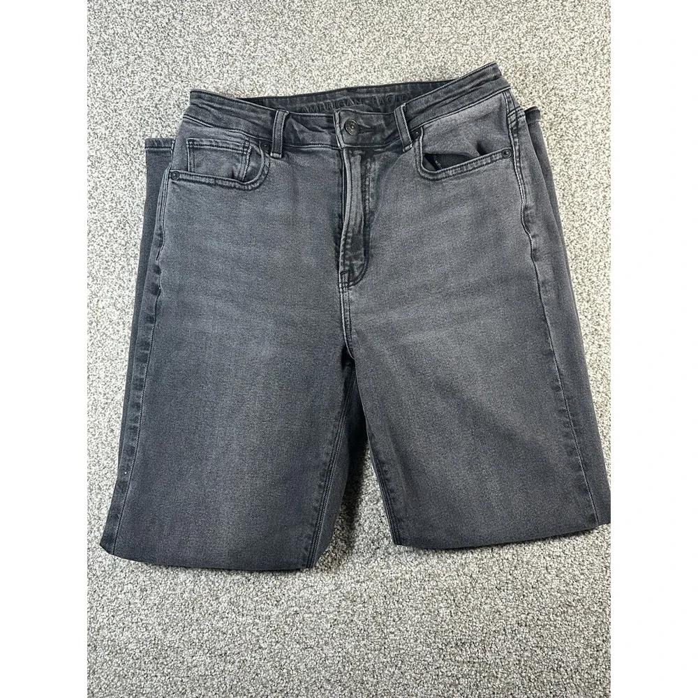American Eagle Outfitters Jeans‎ Womens 4 Black Cotton Denim Mom Curvy Stretch