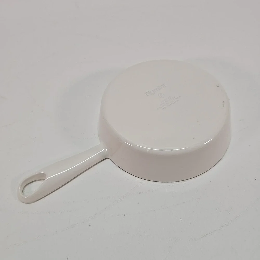Figmint 6‎ Inch Enameled Cast Iron Skillet Cream NWT