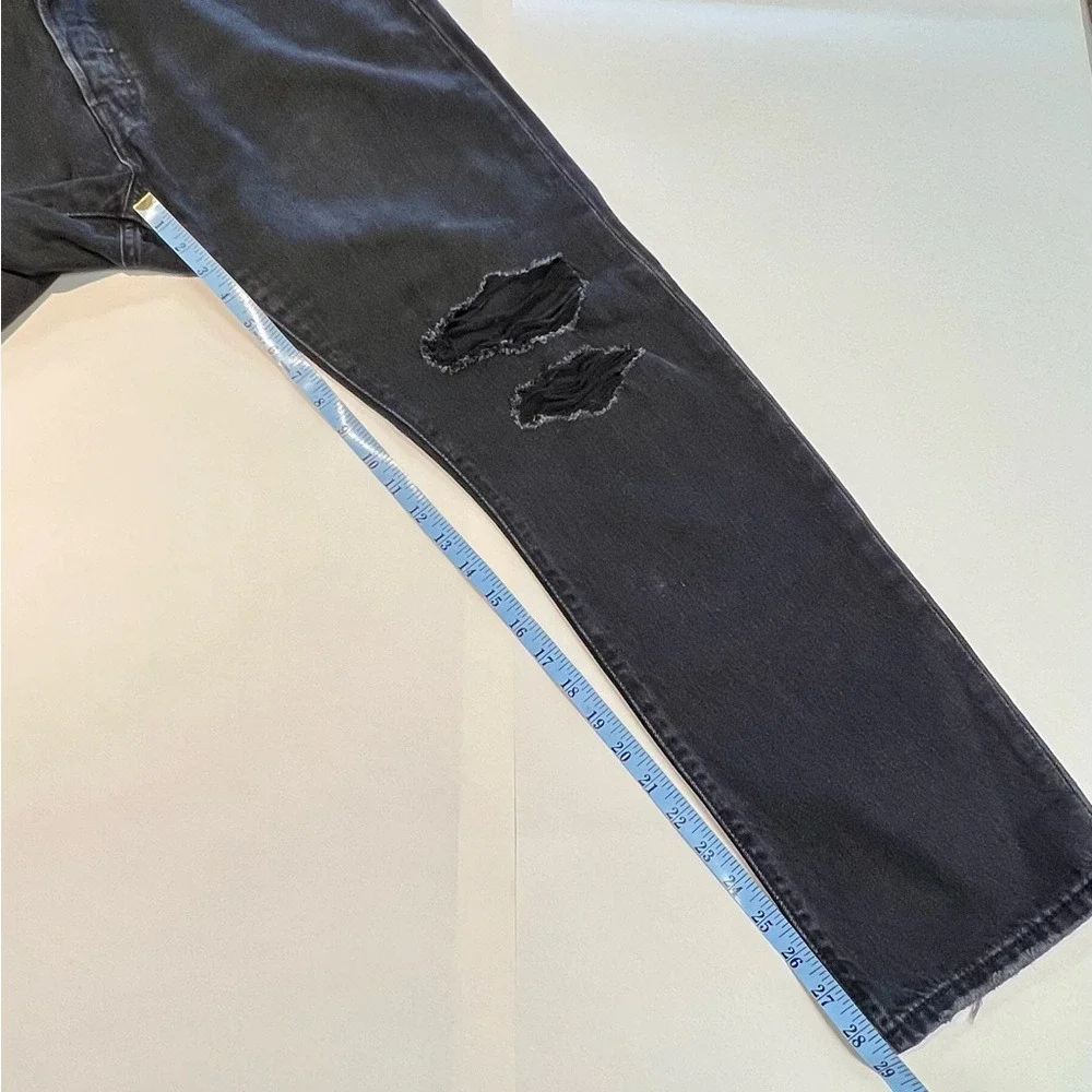 Levis 501 Original Fit Distressed‎ Faded Black Straight Leg Jeans Mens 31x30 EUC