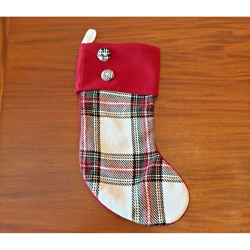 Classic Plaid Christmas Stocking 17