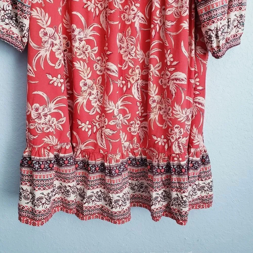 beachlunchlounge red floral