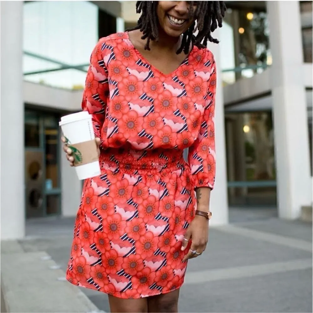 Betabrand Women’s Coral Poppy Sneaker Dress