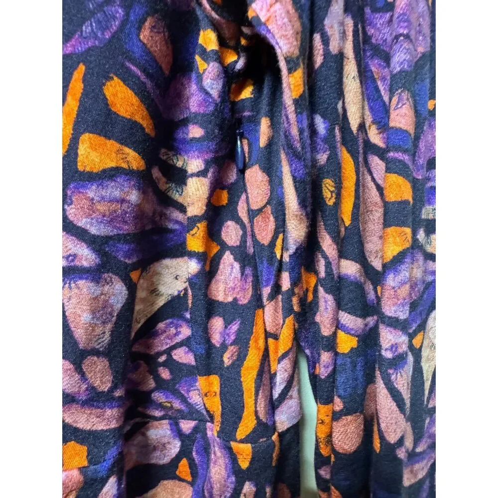 PERUVIAN CONNECTION Stella Kaleidoscopic Crossover Mini Dress, Concord, Sz XL