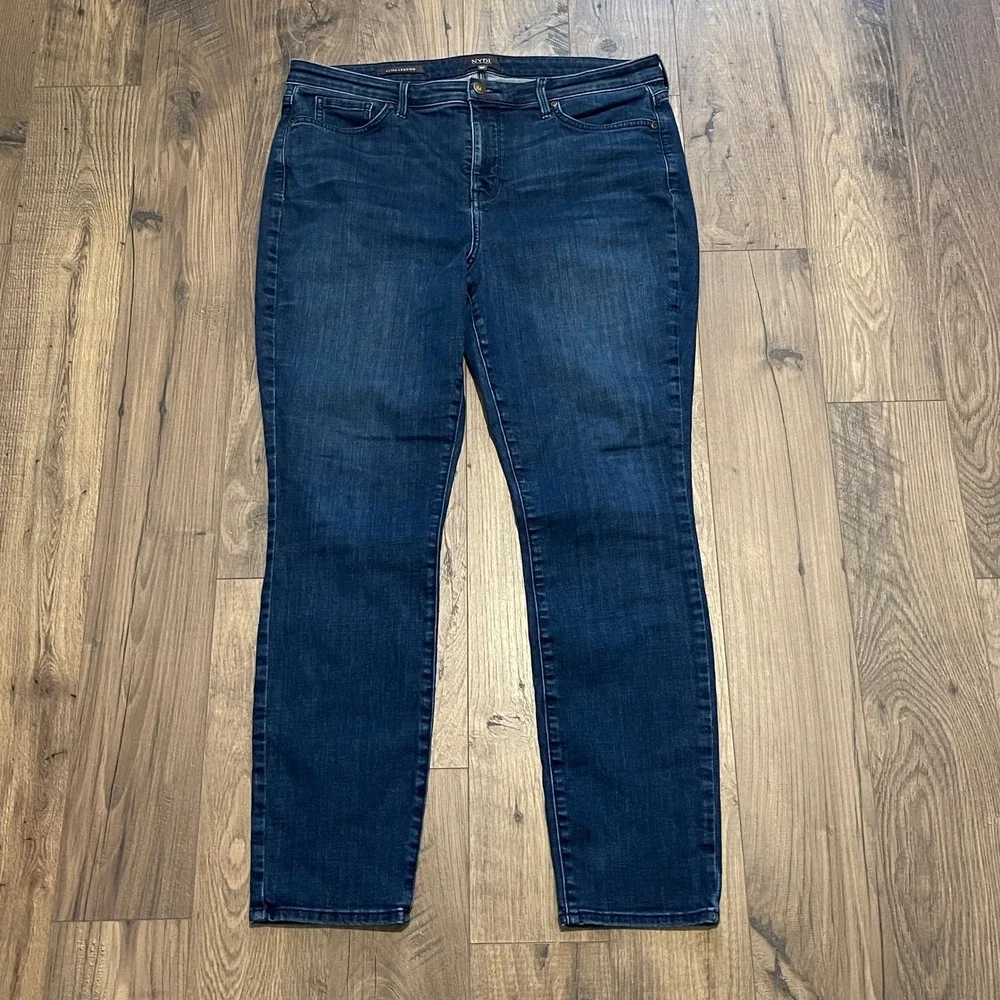 NYDJ Alina Legging Jeans Dark Wash Lift Tuck Technology Womens 16P Petite