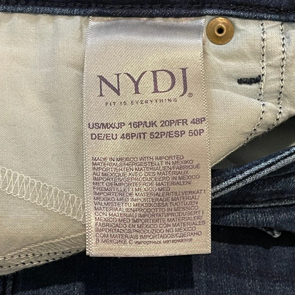 NYDJ Alina Legging Jeans Dark Wash Lift Tuck Technology Womens 16P Petite
