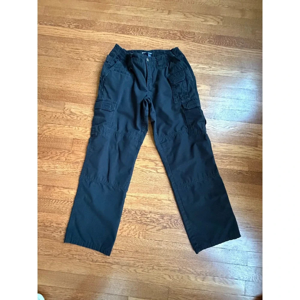 5.11 Tactical‎ Series Womens Black Cargo Pants Ripstop Utility Workwear Size 8 R