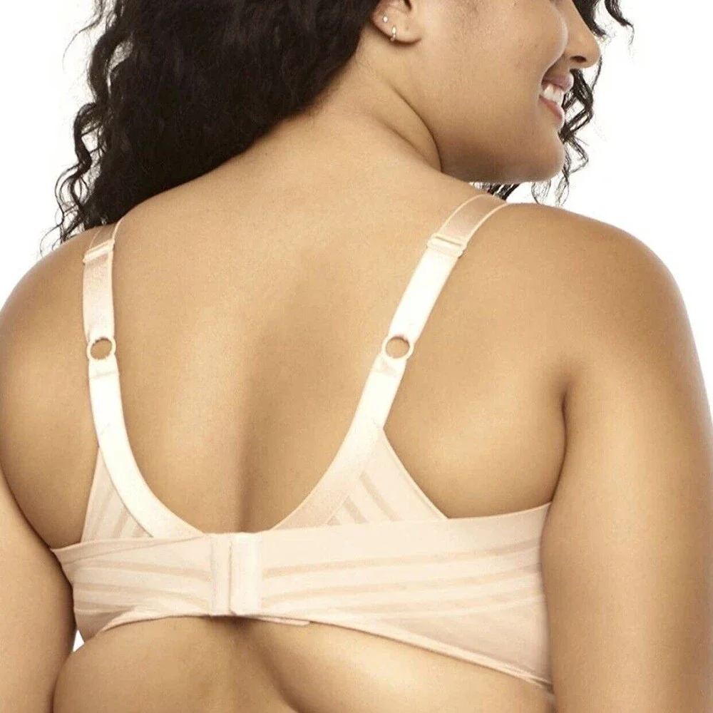 PARAMOUR Wireless T-Shirt Bra Size 34C Neutral Beige Tan Side Smoothing Support
