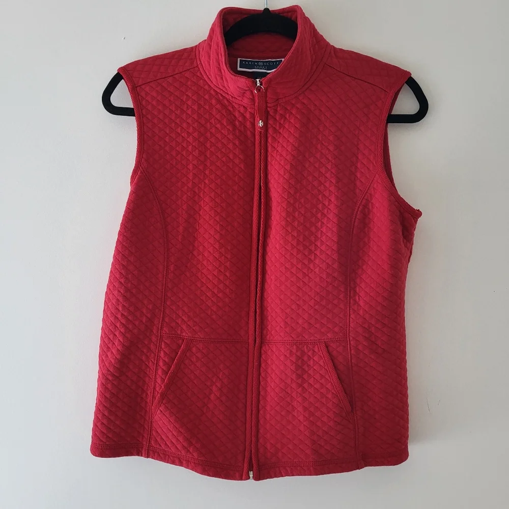 Karen Scott Sport Women's Outerwear Red Vest