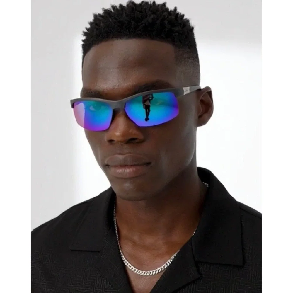 KE&S Men's Sunglasses Mirrored Lens Sport‎ Driving Fishing Golf Outdoor Workers