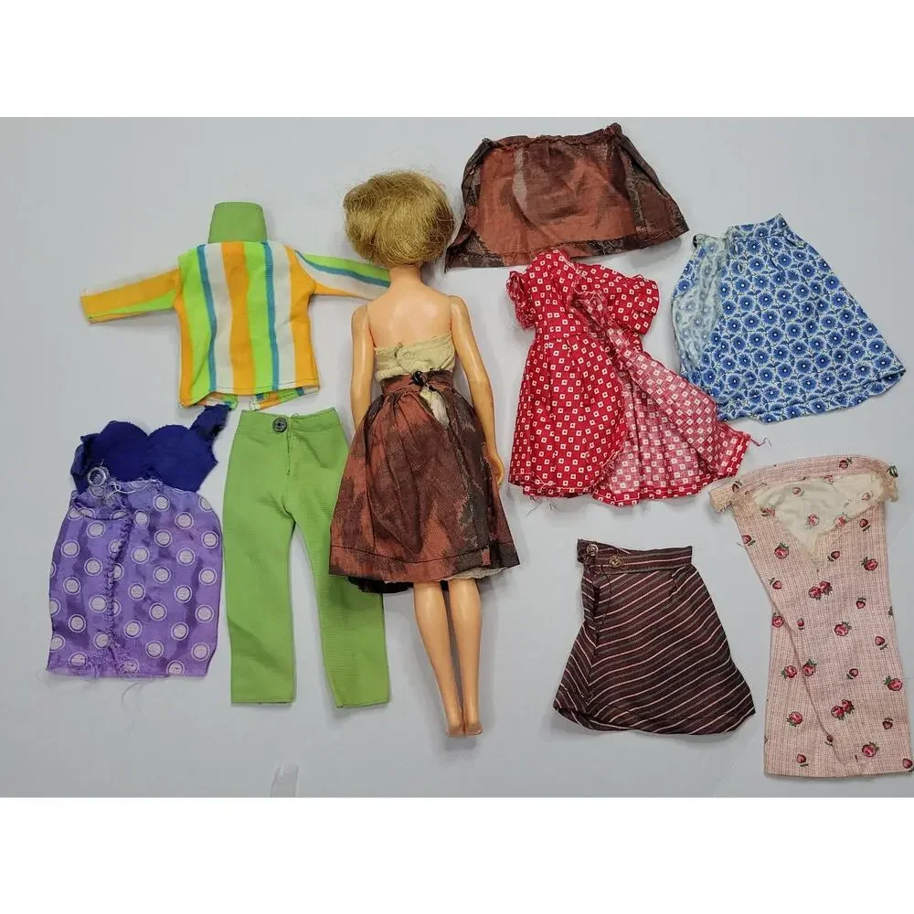 Ideal Toy 60's Misty Doll W12-3 Head w/ 7 handmade outfits Dresses Skirts Pants