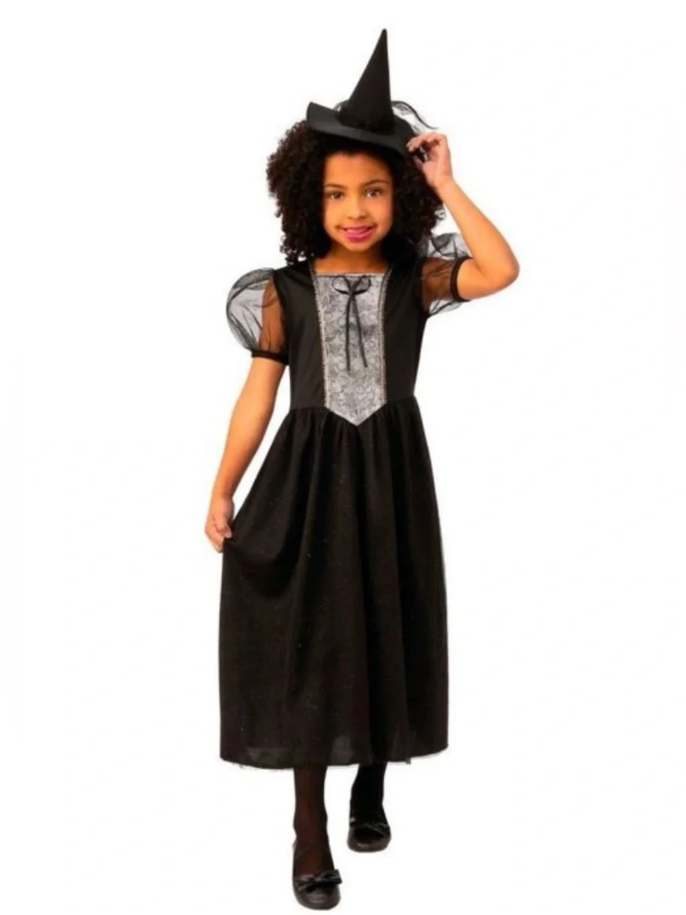Little Regal Witch Kids Costume, Child Size Medium 8-10, a cute dress & hat