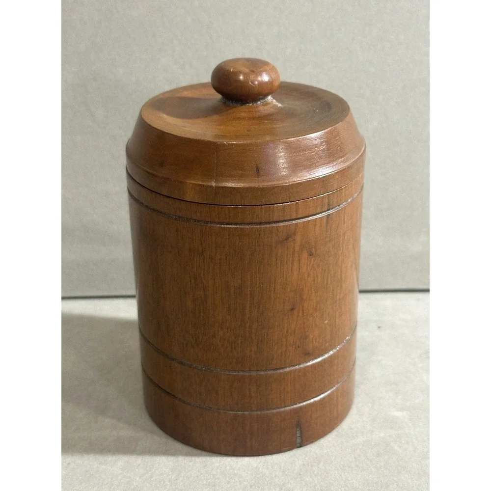 Vintage‎ Hand Made Wooden Cup With Lid