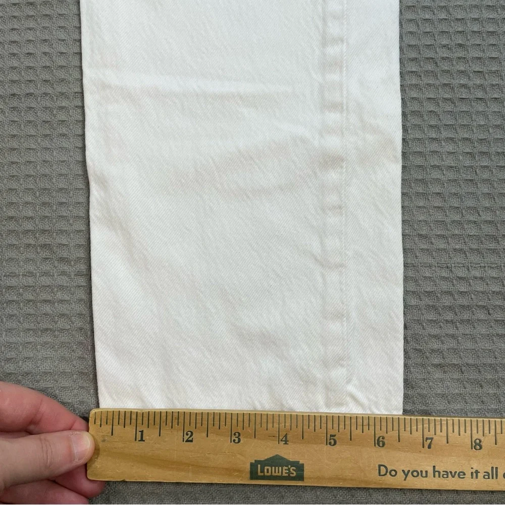 Levi’s 501‎ CT Jeans 26 Womens Custom Tapered Button Fly Distressed White