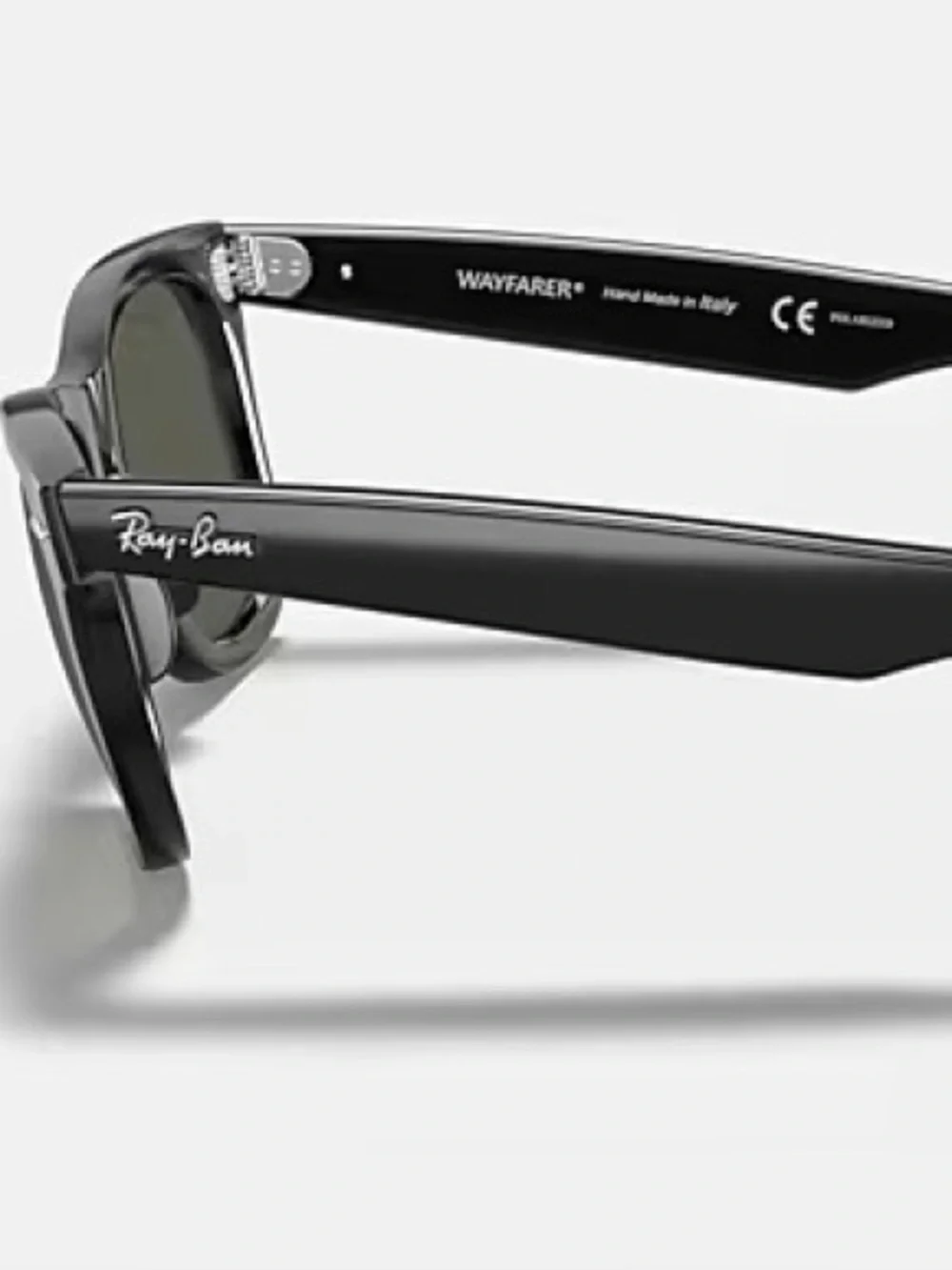 RAYBAN RB2140 Wayfarer Sunglasses, Black-Crystal Green, 50-22-150 - New