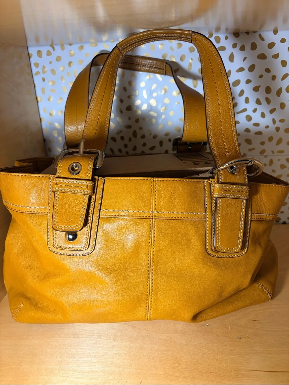 Coach leather shoulder